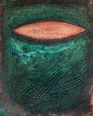 Nikola Dimitrov, Wächter, 1998, Acryl, Tusche auf Karton auf Leinwand, 25 x 20 cm