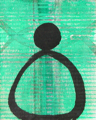 Nikola Dimitrov, 1998, o.T., Acryl und Tusche auf Pappe auf Leinwand, 25 x 20 cm