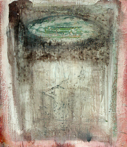 Nikola Dimitrov, 1998, o.T., Acryl auf Holz, 29 x 25 cm