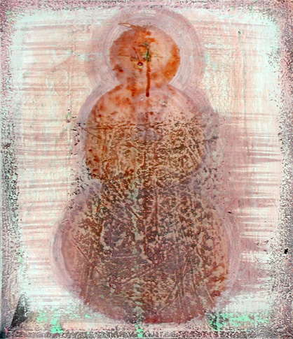 Nikola Dimitrov, 1998,o.T., Acryl auf Holz, 29 x 25 cm