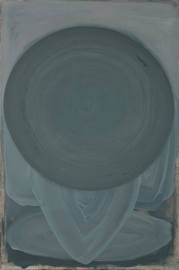 Nikola Dimitrov, Planetenmeditation, Neptun, Acryl, Öl und Tusche auf Leinwand, 150 x 100 cm