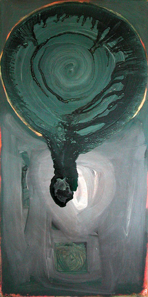 Nikola Dimitrov, Animus, Mischtechnik auf Leinwand, 200 x 100 cm