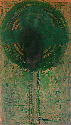 Nikola Dimitrov, Chairon, Acryl, Öl auf Leinwand, 100 x 57 cm