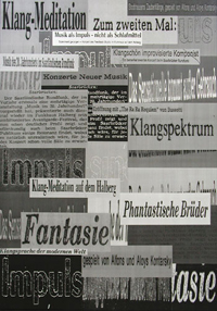 Nikola Dimitrov, Bildcollage 1971, 100 x 70 cm, Collage auf Papier