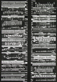 Nikola Dimitrov, Bildcollage 1983, 100 x 70 cm, Collage auf Papier