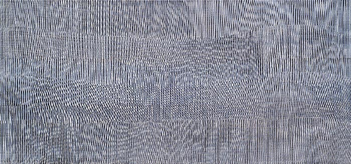 Nikola Dimitrov, Aria-Improvisation I, 2011, 70 x 150 cm, Pigmente, Bindemittel, Lösungsmittel auf Leinwand