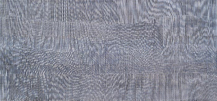 Nikola Dimitrov, Aria-Improvisation I, 2011, 70 x 150 cm, Pigmente, Bindemittel, Lösungsmittel auf Leinwand