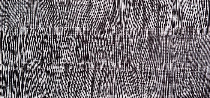 Nikola Dimitrov, Aria-Improvisation II, 2011, 70 x 150 cm, Pigmente, Bindemittel, Lösungsmittel auf Leinwand