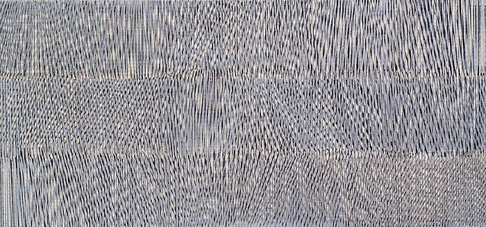 Nikola Dimitrov, Aria-Improvisation III, 2011, 70 x 150 cm, Pigmente, Bindemittel, Lösungsmittel auf Leinwand