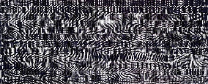 Nikola Dimitrov, Nocturne, 2011, 100 x 250 cm, Pigment, Bindemittel, Lösungsmittel auf Leinwand