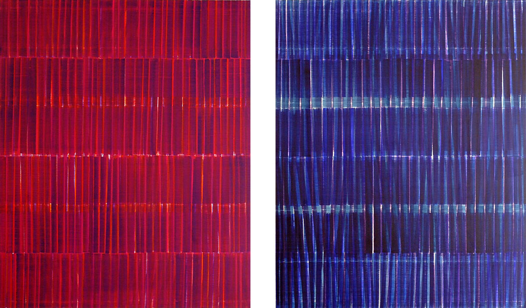Nikola Dimitrov, Komposition III und IV, 2012, 160 x 130 cm, Pigmente, Bindemittel, Lösungsmittel auf Leinwand