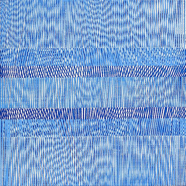 Nikola Dimitrov, FarbRaum Blau, 2014, Pigmente, Bindemittel, Lösungsmittel auf Leinwand, 50 x 50 cm
