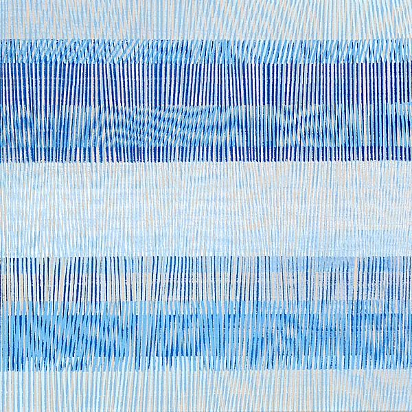 Nikola Dimitrov, FarbRaum Blau, 2014, Pigmente, Bindemittel, Lösungsmittel auf Leinwand, 50 x 50 cm