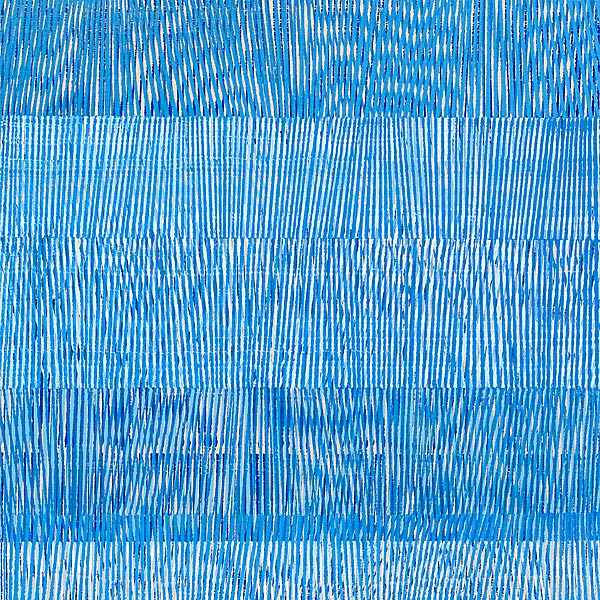 Nikola Dimitrov, FarbRaum Blau, 2014, Pigmente, Bindemittel, Lösungsmittel auf Leinwand, 50 x 50 cm