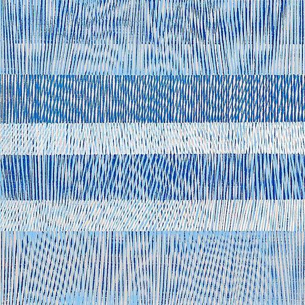 Nikola Dimitrov, FarbRaum Blau, 2014, Pigmente, Bindemittel, Lösungsmittel auf Leinwand, 50 x 50 cm