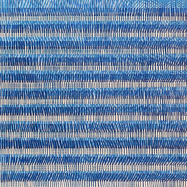 Nikola Dimitrov, FarbRaum Blau, 2014, Pigmente, Bindemittel, Lösungsmittel auf Leinwand, 70 x 70 cm