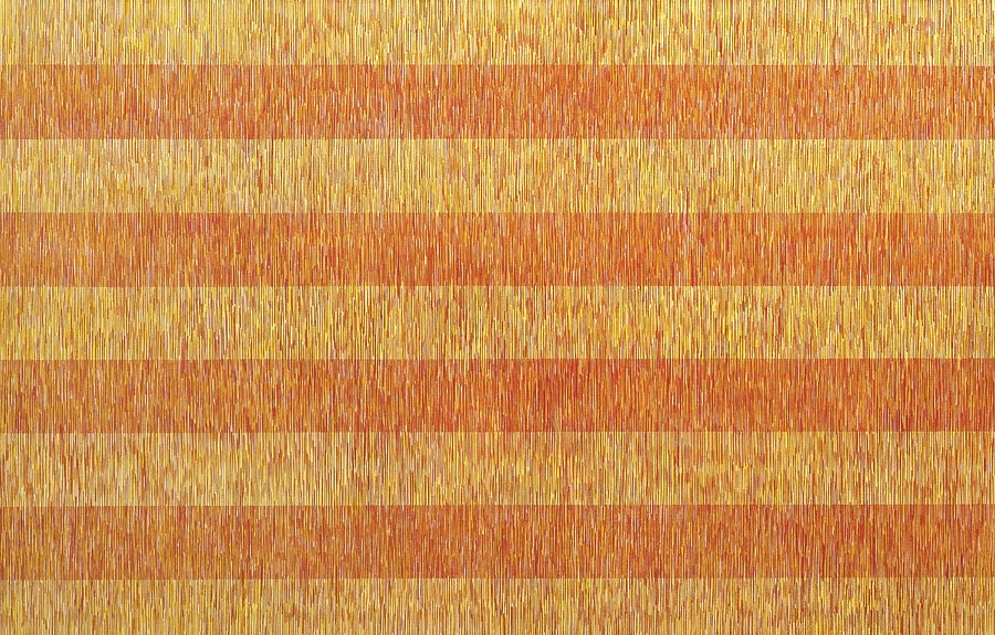 Nikola Dimitrov, Komposition I, 2015, Pigmente, Bindemittel, Lösungsmittel auf Leinwand, 140 x 220 cm