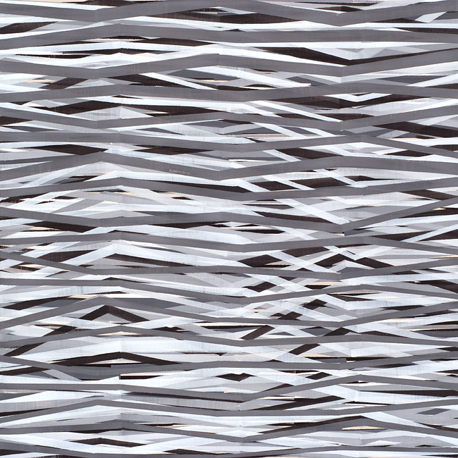 Nikola Dimitrov, Komposition, 2015, Pigmente, Bindemittel, Lösungsmittel auf Leinwand, 150 x 150 cm