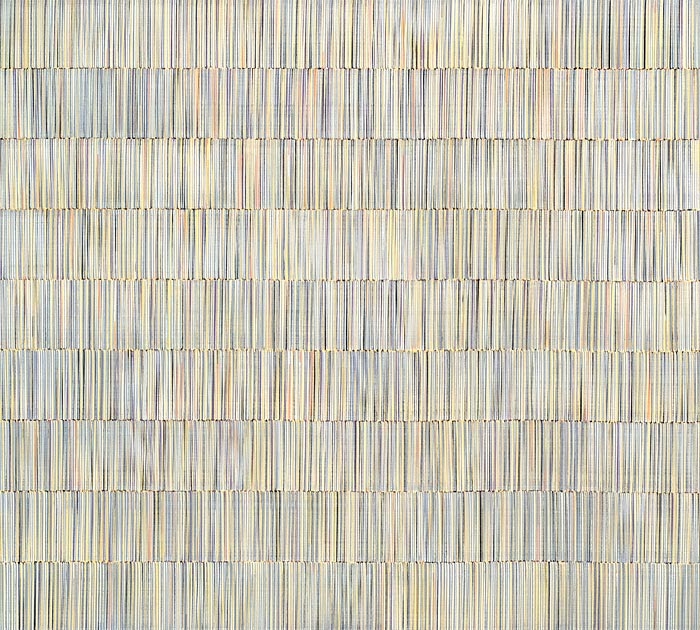 Nikola Dimitrov, Komposition I, 2015, Pigmente, Bindemittel, Lösungsmittel auf Leinwand, 180 x 200 cm