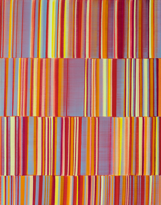 Nikola Dimitrov, KlangRaumRot I, 2017, Pigmente, Bindemittel, Lösungsmittel auf Leinwand, 140 x 110 cm