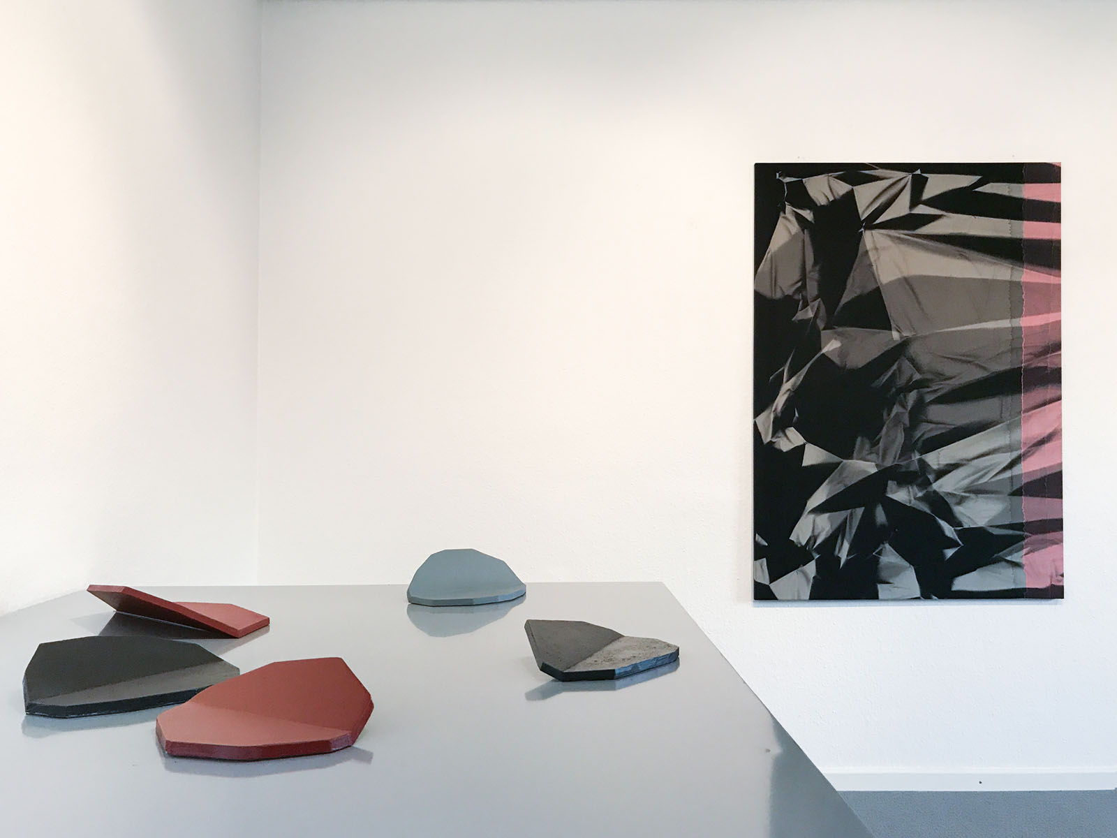 Different Echoes in der Galerie Fetzer mit den Knstlern: Nikola Dimitrov, Friedhelm Falke, Ekkehard Neumann, Sigrn lafsdttir, Elly Valk-Verheijen, Annette Wesseling