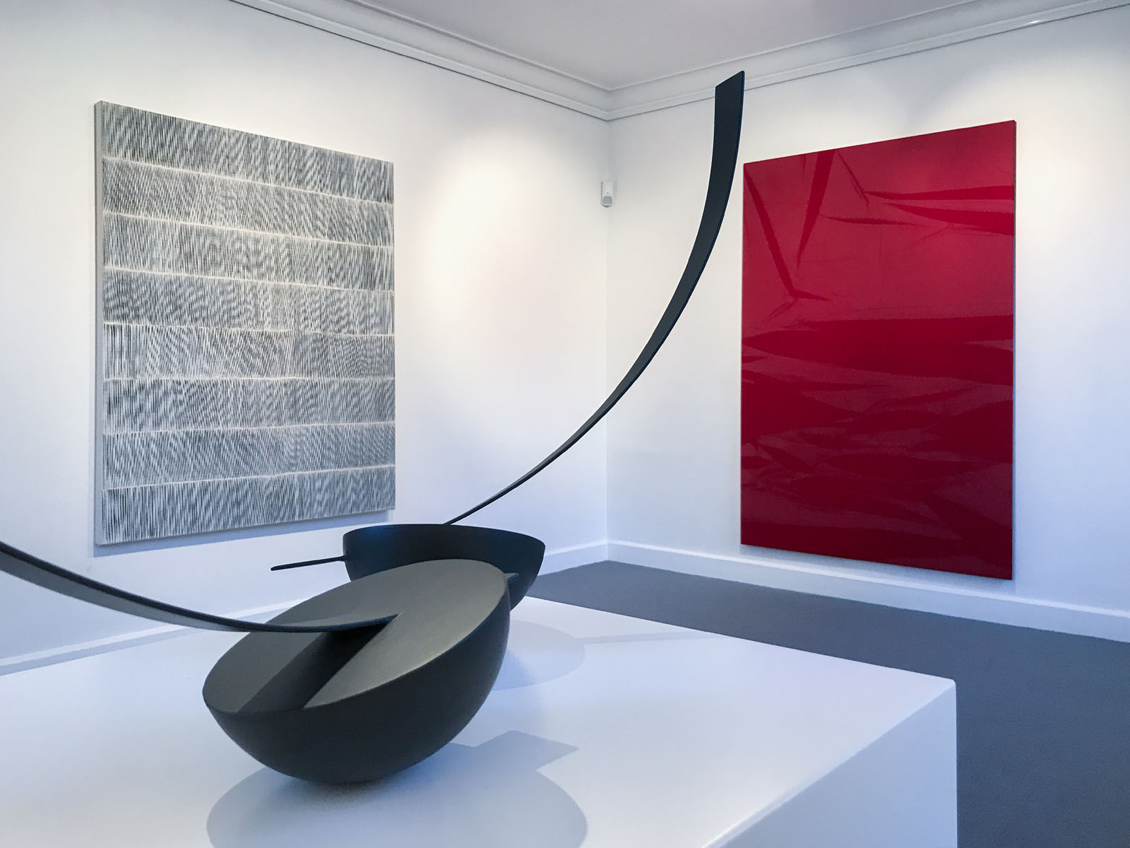Different Echoes in der Galerie Fetzer mit den Knstlern: Nikola Dimitrov, Friedhelm Falke, Ekkehard Neumann, Sigrn lafsdttir, Elly Valk-Verheijen, Annette Wesseling