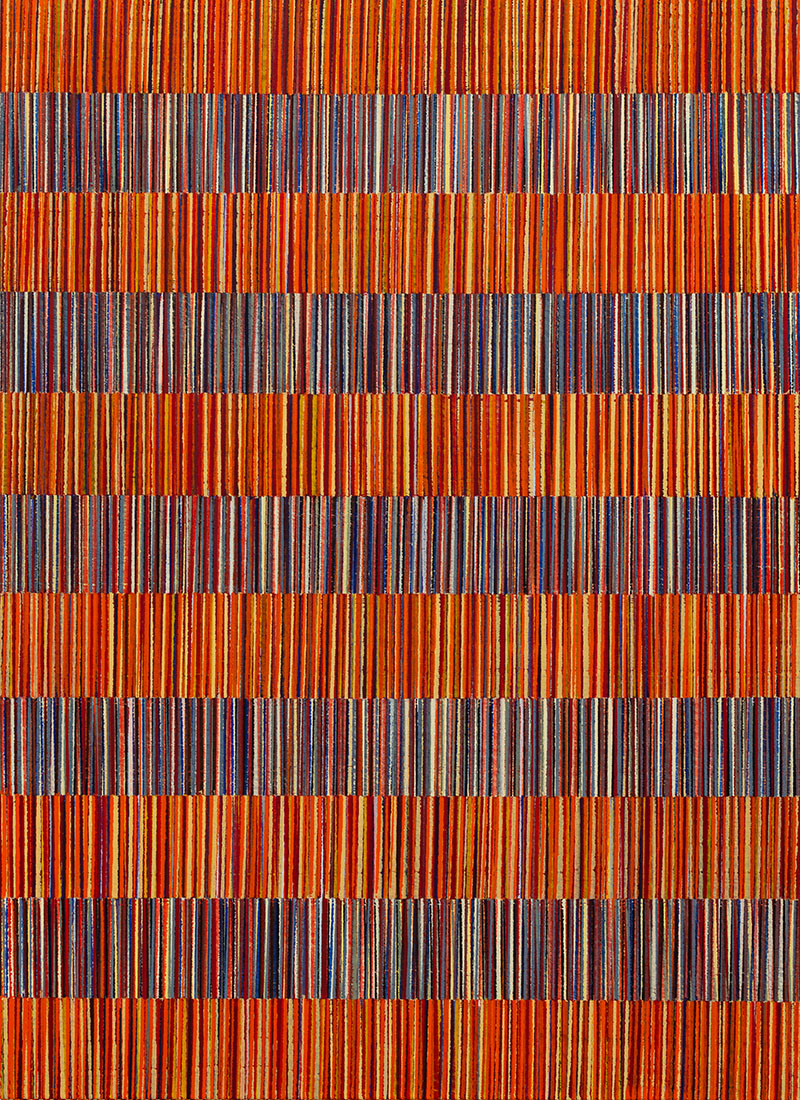 Nikola Dimitrov, FarbEcho I, 2019, Pigmente, Bindemittel auf Leinwand, 110 × 80 cm