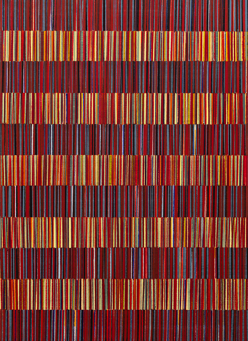 Nikola Dimitrov, FarbEcho II, 2019, Pigmente, Bindemittel auf Leinwand, 110 × 80 cm