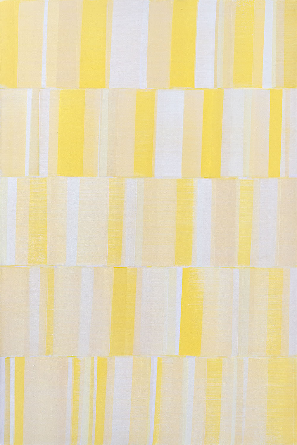 Nikola Dimitrov, FarbraumGelb I, 2019, Pigmente, Bindemittel auf Leinwand, 150 × 100 cm