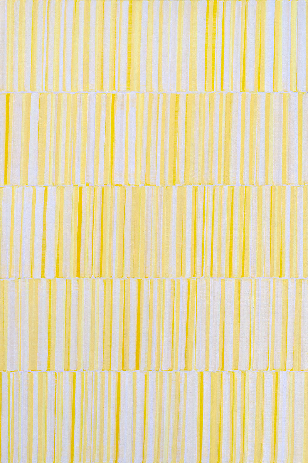 Nikola Dimitrov, FarbraumGelb III, 2019, Pigmente, Bindemittel auf Leinwand, 150 × 100 cm