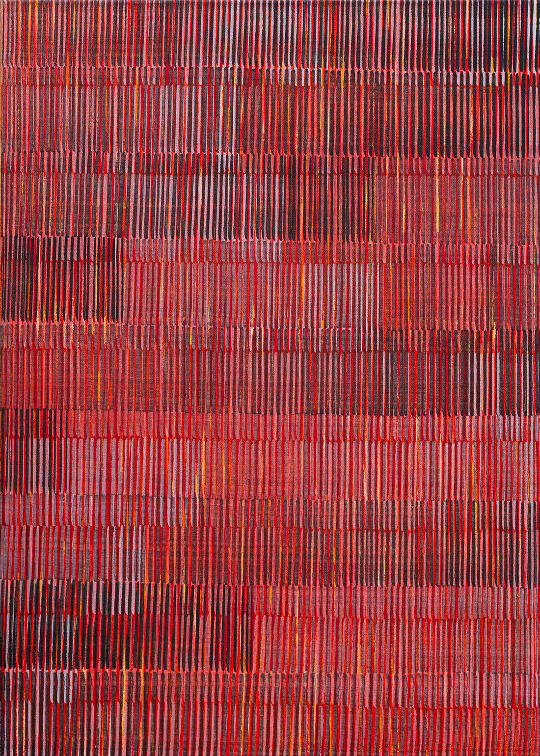 Nikola Dimitrov, Komposition, 2019, Pigmente, Bindemittel auf Leinwand, 70 × 50 cm