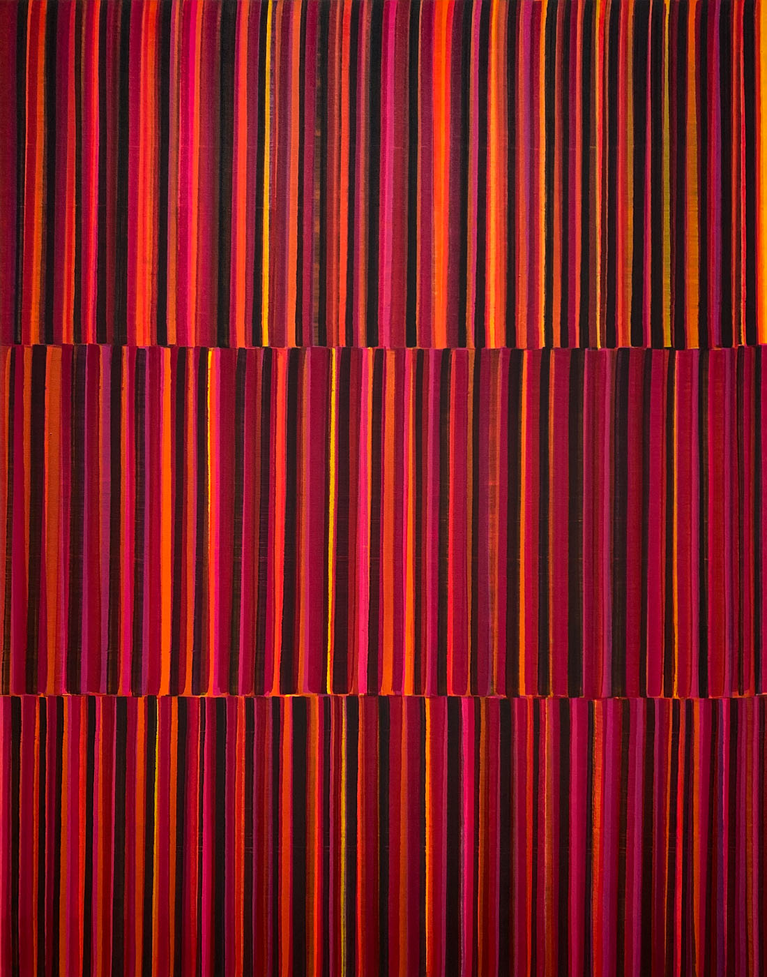 Nikola Dimitrov, KlangRaum IV, 2020, Pgmente, Bindemittel auf Leinwand, 140 x 110 cm