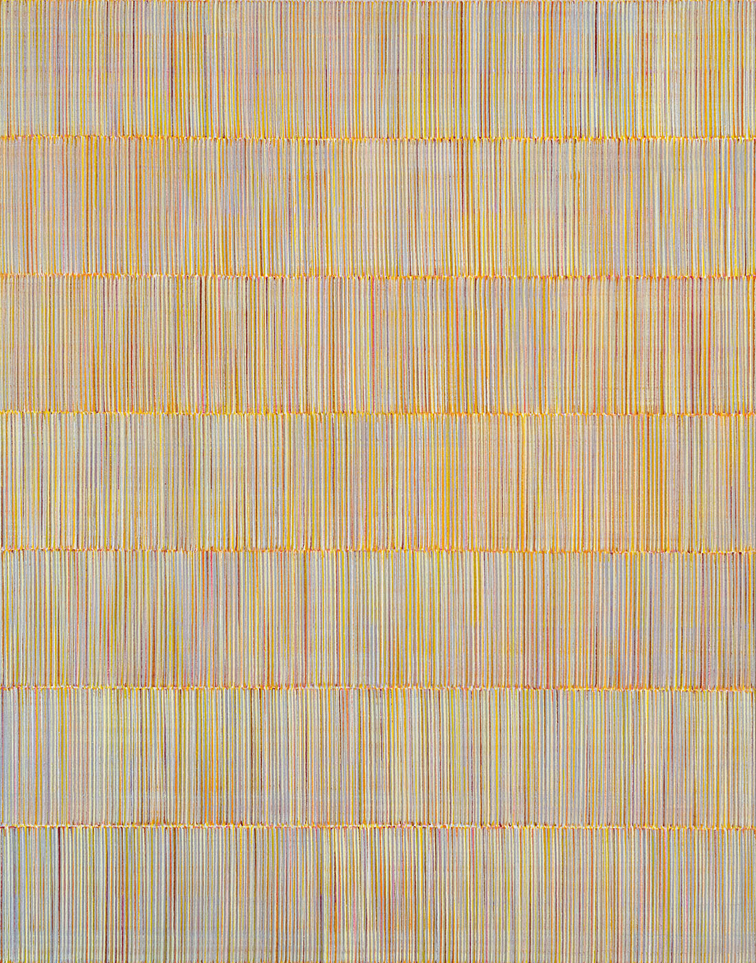 Nikola Dimitrov, KlangRaumGelb I, 2020, Pigmente, Bindemittel auf Leinwand, 140 x 110 cm
