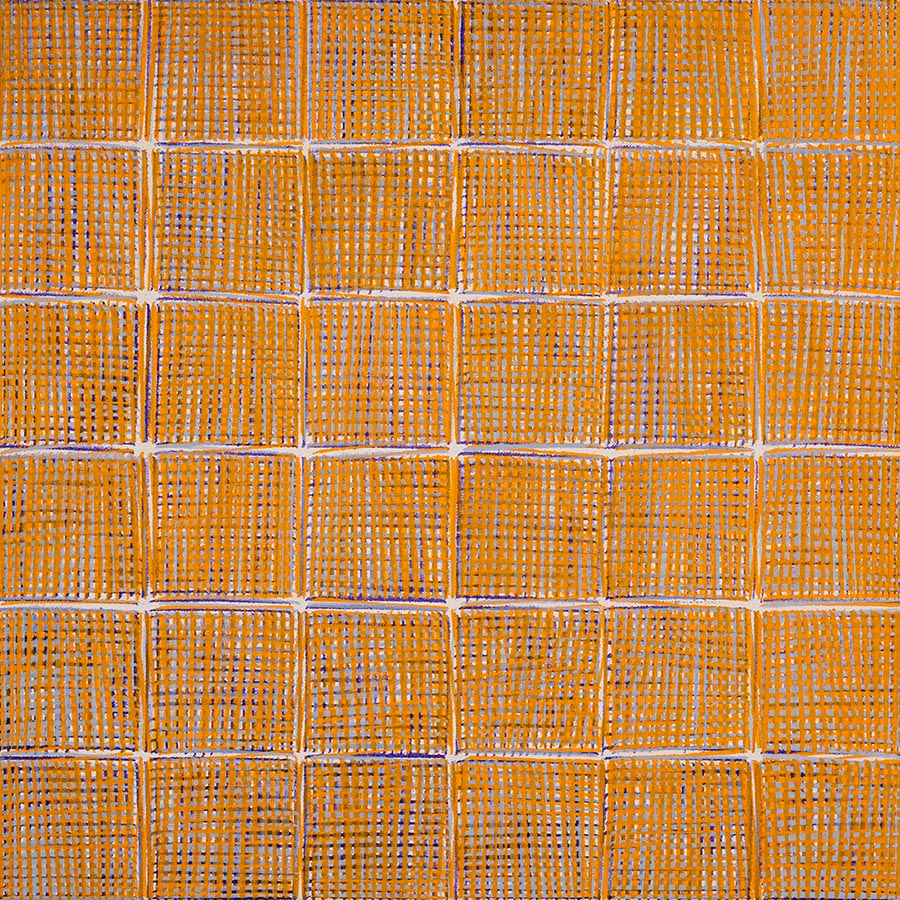 Nikola Dimitrov, KlangBild VII, 2021, Pigmente, Bindemittel auf Leinwand, 50 × 50 cm