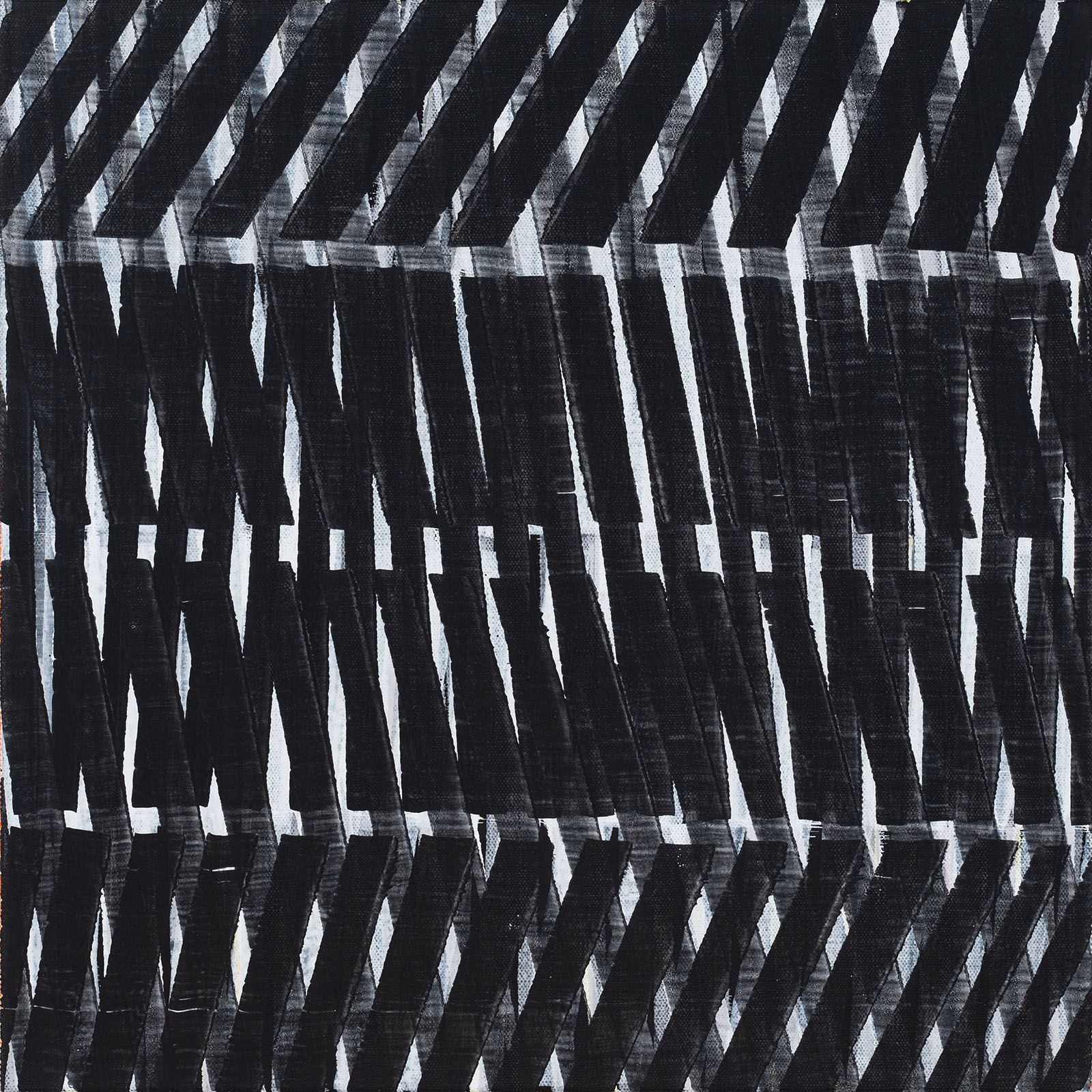 Nikola Dimitrov, KlangStück I, 2021, Pigmente, Bindemittel auf Leinwand, 40 × 40 cm