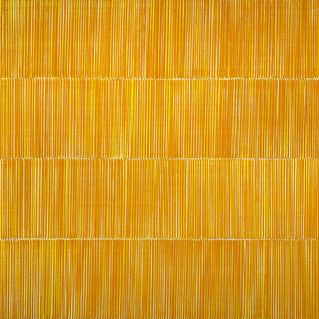 Nikola Dimitrov, FarbKlang Gelb, 2021, Pigmente, Bindemittel auf Leinwand, 80 × 80 cm