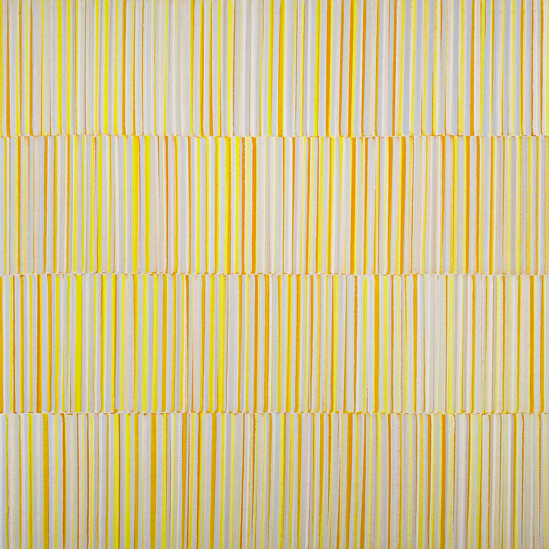 Nikola Dimitrov, FarbKlang Gelb B, 2021, Pigmente, Bindemittel auf Leinwand, 80 × 80 cm