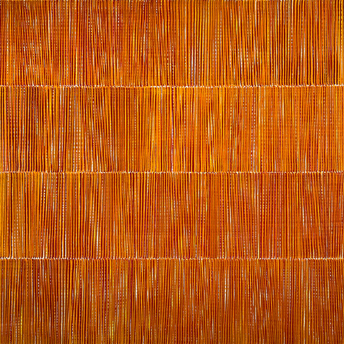 Nikola Dimitrov, FarbKlang Rot III, 2021, Pigmente, Bindemittel auf Leinwand, 80  80 cm