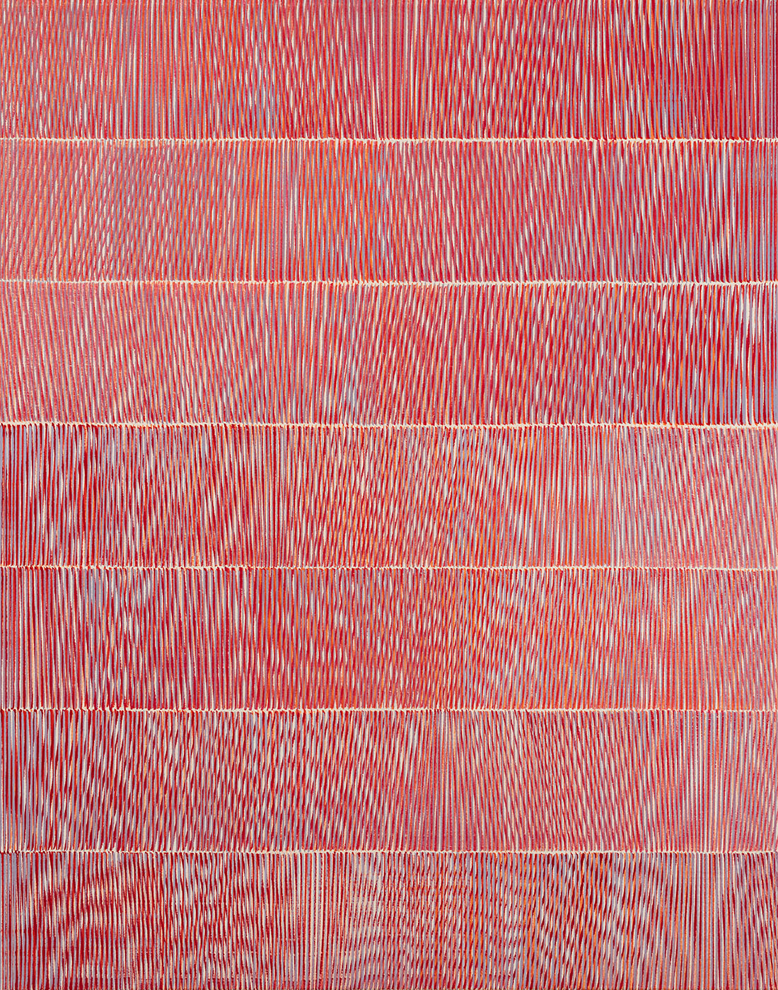 Nikola Dimitrov, KlangRaum VIII, 2021, Pigmente, Bindemittel auf Leinwand, 140  110 cm