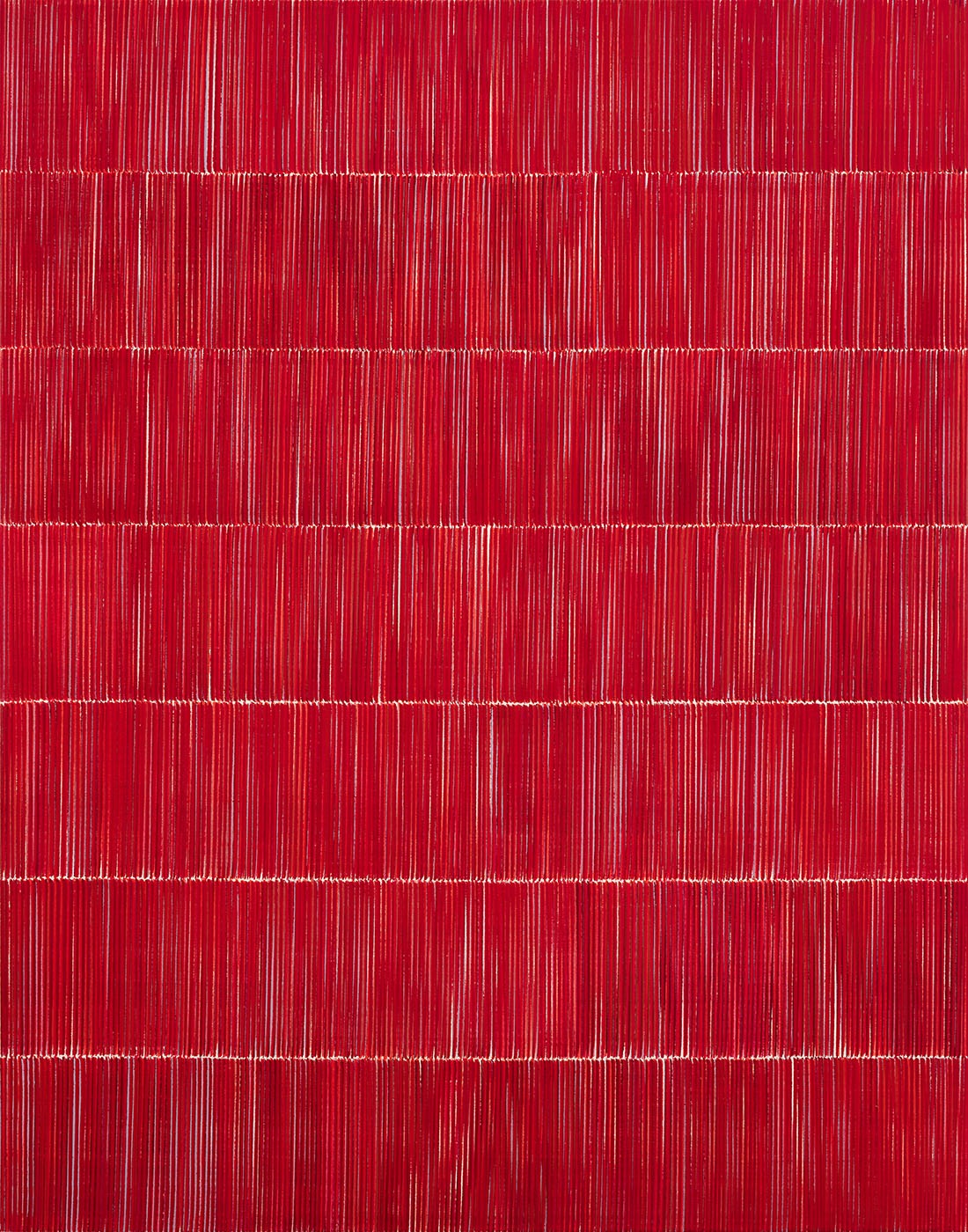 Nikola Dimitrov, KlangRaum IX, 2021, Pigmente, Bindemittel auf Leinwand, 140 × 110 cm