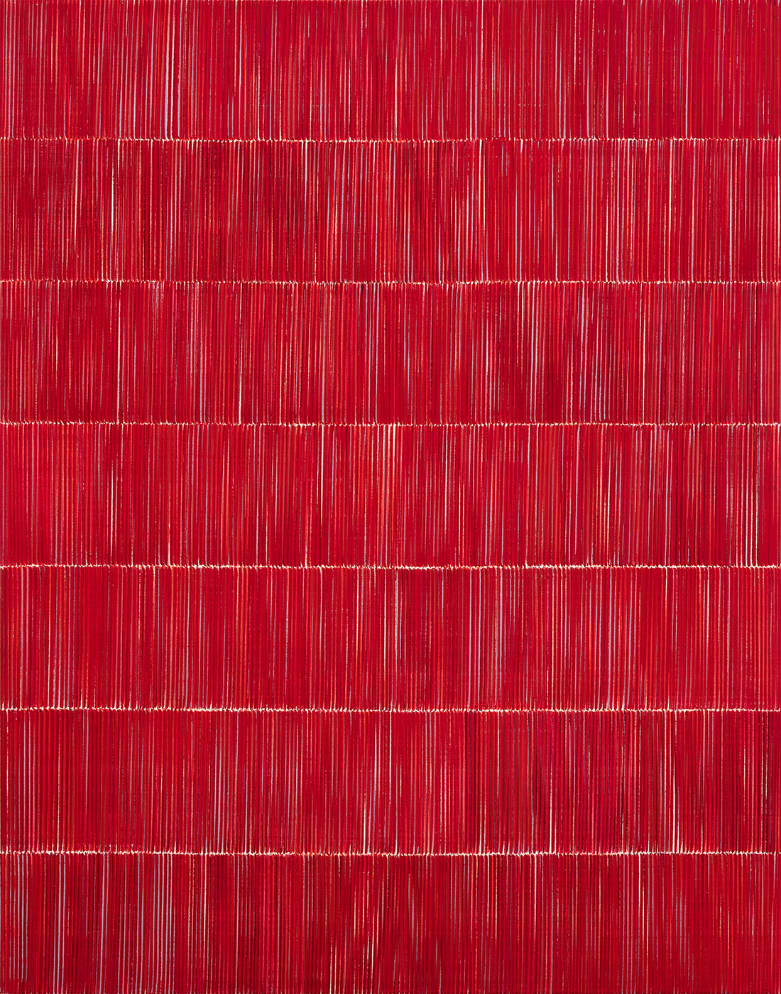 Nikola Dimitrov, KlangRaum IX, 2021, Pigmente, Bindemittel auf Leinwand, 140  110 cm