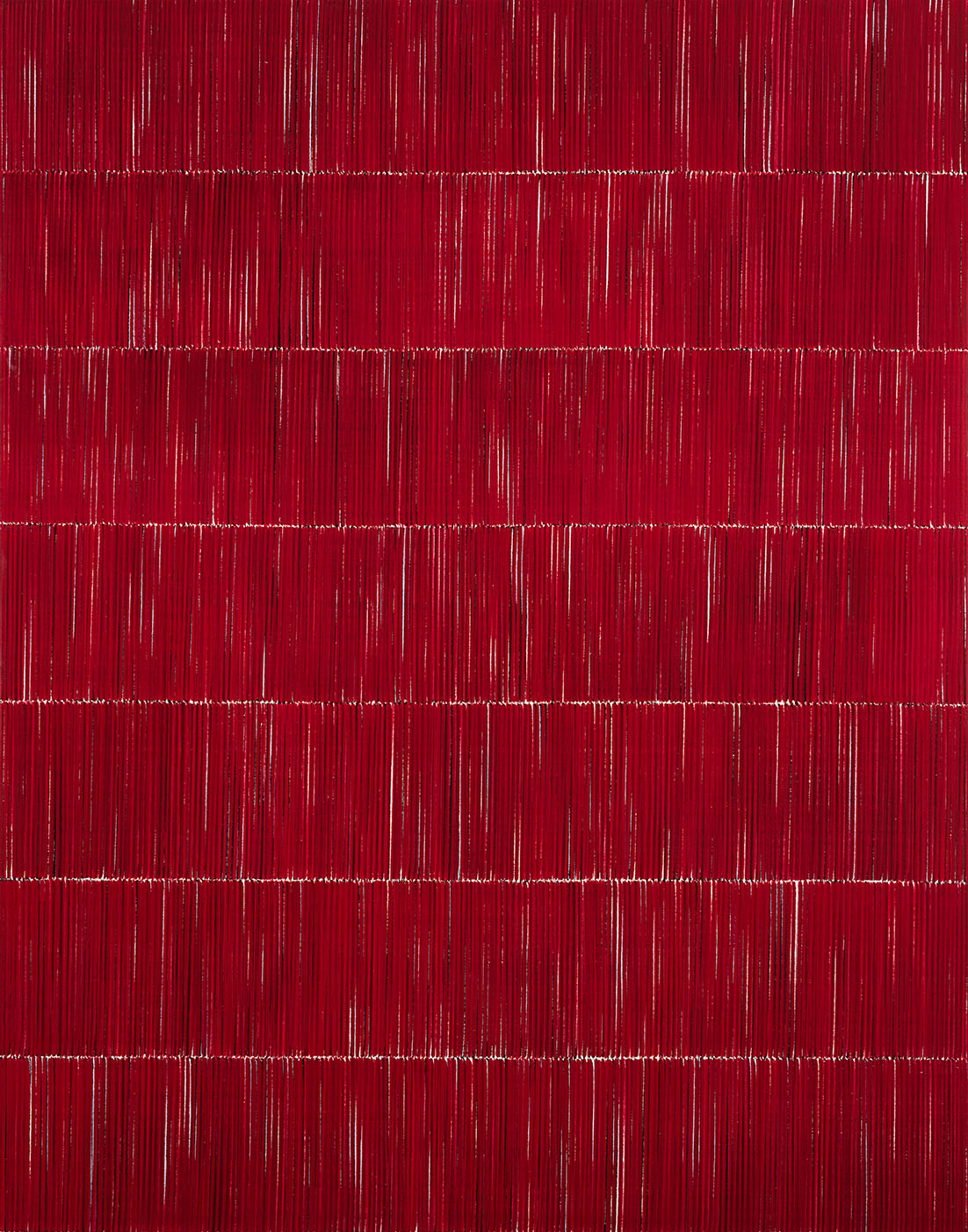 Nikola Dimitrov, KlangRaum X, 2021, Pigmente, Bindemittel auf Leinwand, 140  110 cm