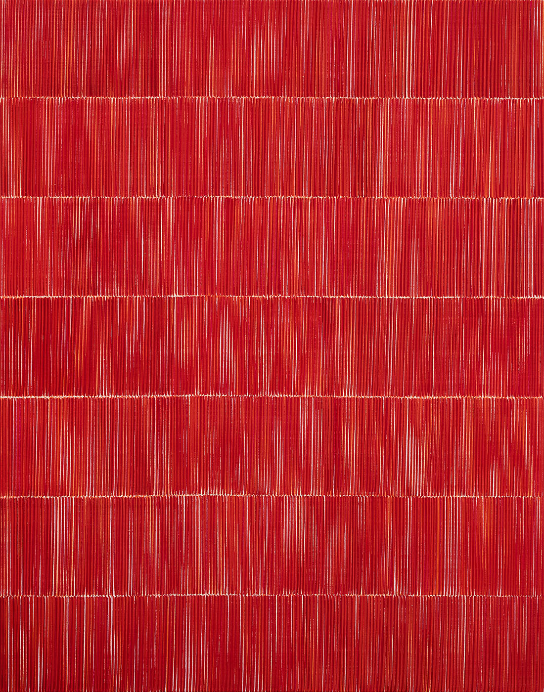 Nikola Dimitrov, KlangRaum XI, 2021, Pigmente, Bindemittel auf Leinwand, 140 × 110 cm