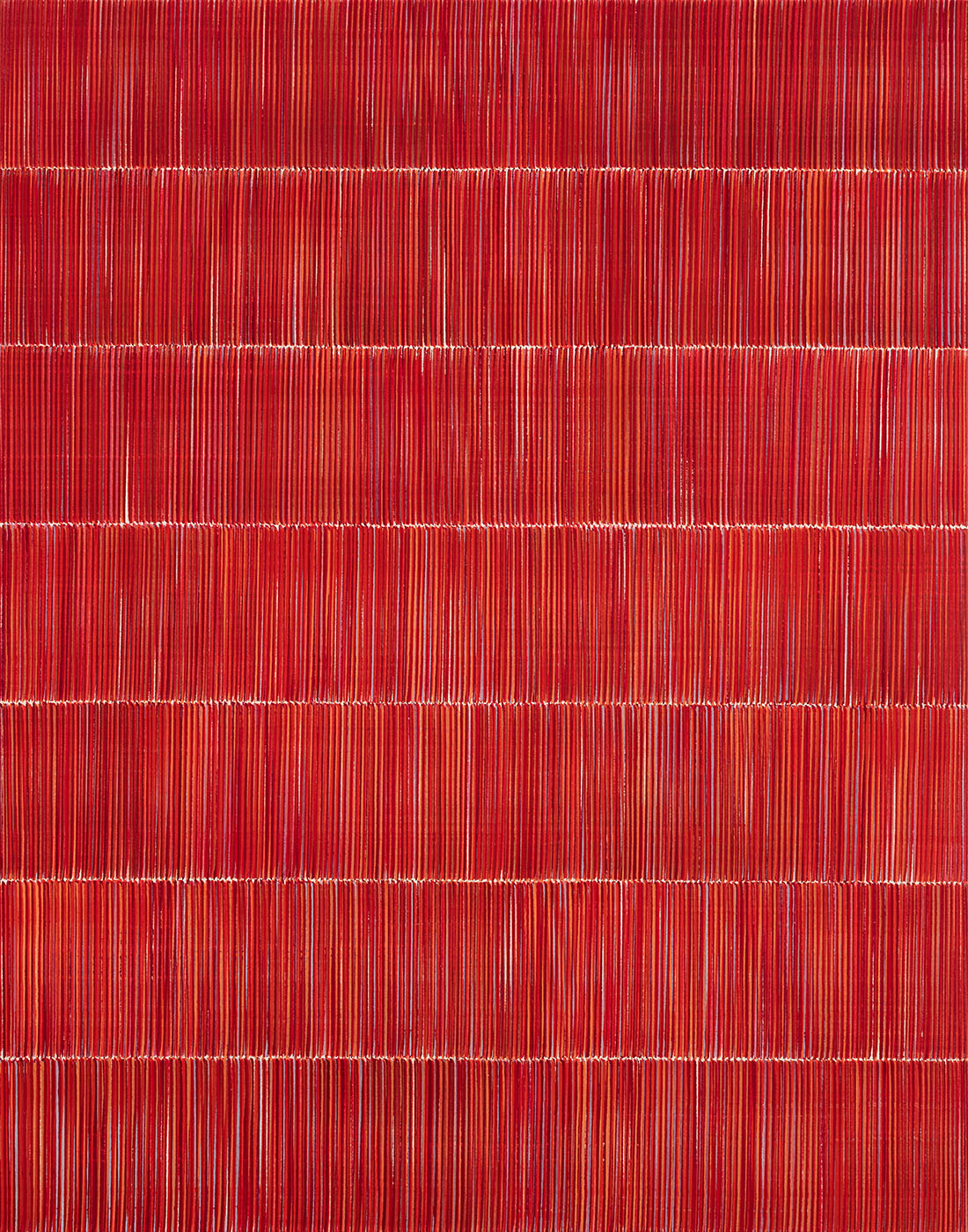 Nikola Dimitrov, KlangRaum XII, 2021, Pigmente, Bindemittel auf Leinwand, 140 × 110 cm