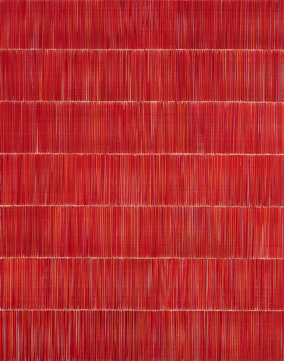 Nikola Dimitrov, KlangRaum XII, 2021, Pigmente, Bindemittel auf Leinwand, 140  110 cm