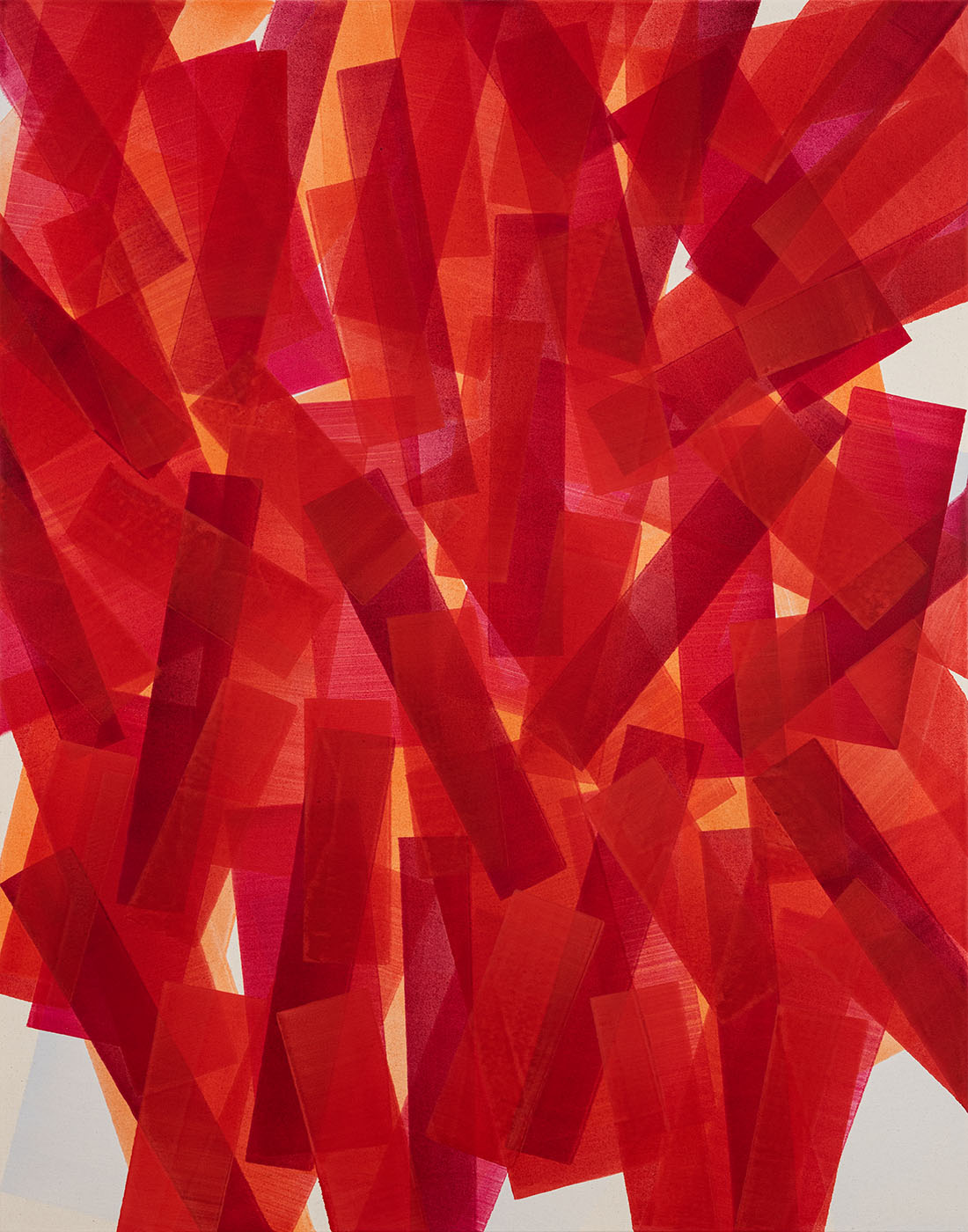 Nikola Dimitrov, KlangRaum XIII, 2021, Pigmente, Bindemittel auf Leinwand, 140 × 110 cm