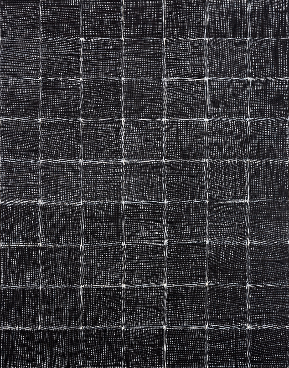 Nikola Dimitrov, Fuge IV, 2021, Pigmente, Bindemittel auf Leinwand, 140 × 110 cm