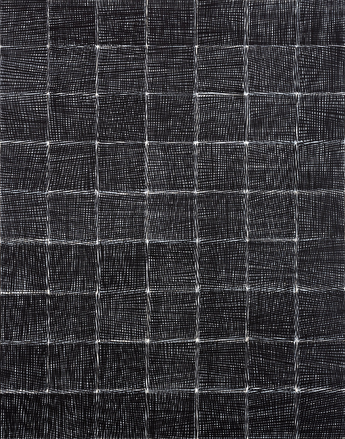 Nikola Dimitrov, Fuge IV, 2021, Pigmente, Bindemittel auf Leinwand, 140  110 cm