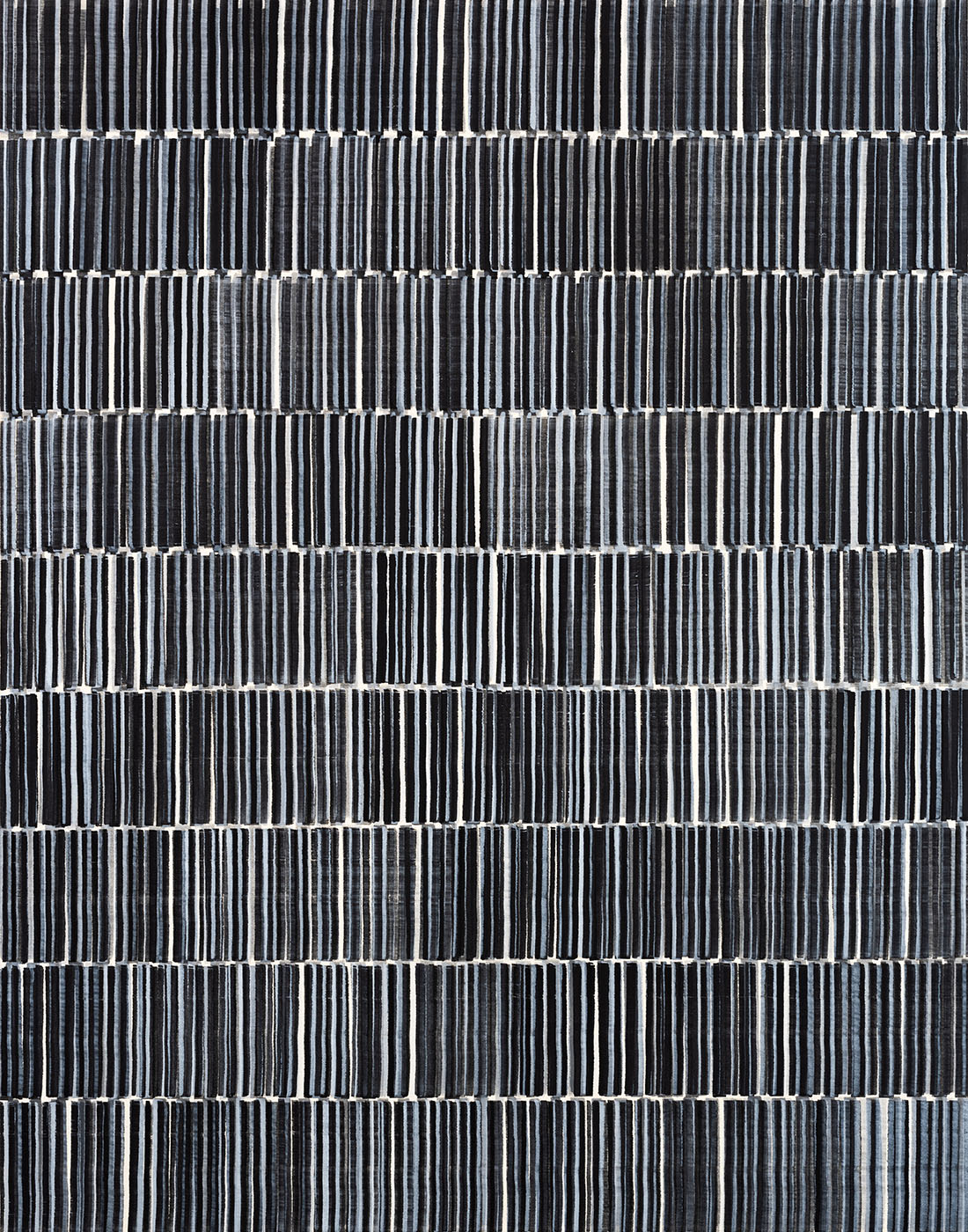 Nikola Dimitrov, Fuge V, 2021, Pigmente, Bindemittel auf Leinwand, 140 × 110 cm