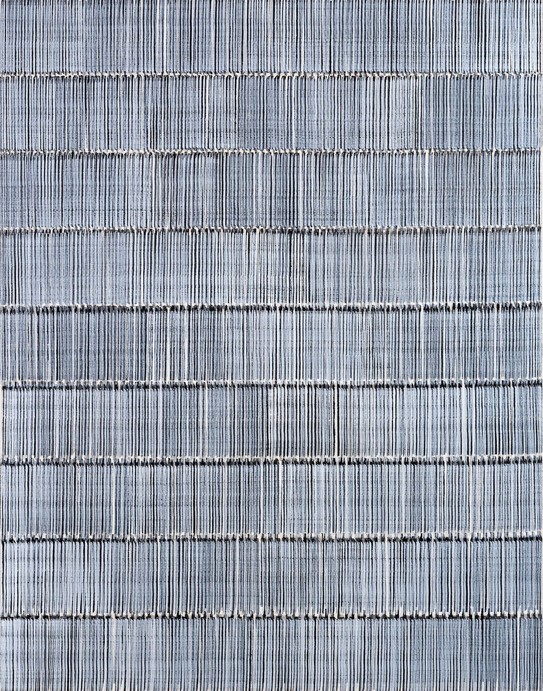 Nikola Dimitrov, Fuge VI, 2021, Pigmente, Bindemittel auf Leinwand, 140  110 cm